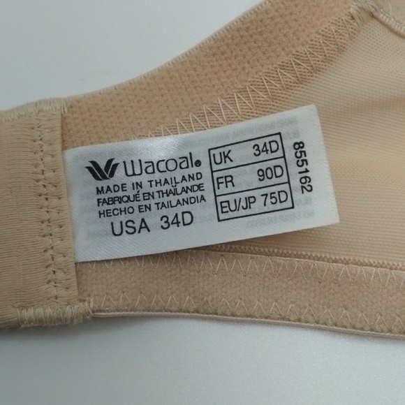 Wacoal 34D Nude Lace Bra PRISTINE - Picture 4 of 8